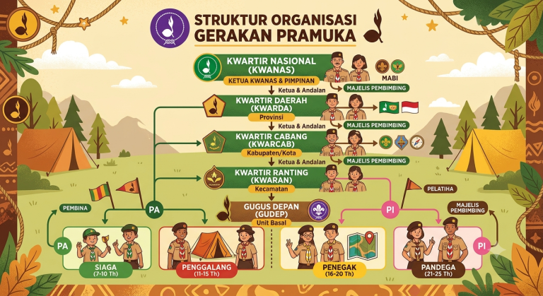 Struktur Organisasi Gerakan Pramuka