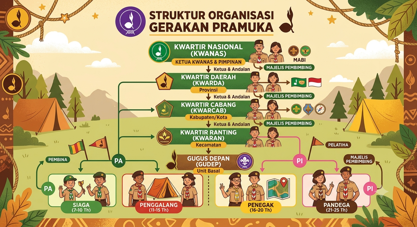 Struktur Organisasi Gerakan Pramuka